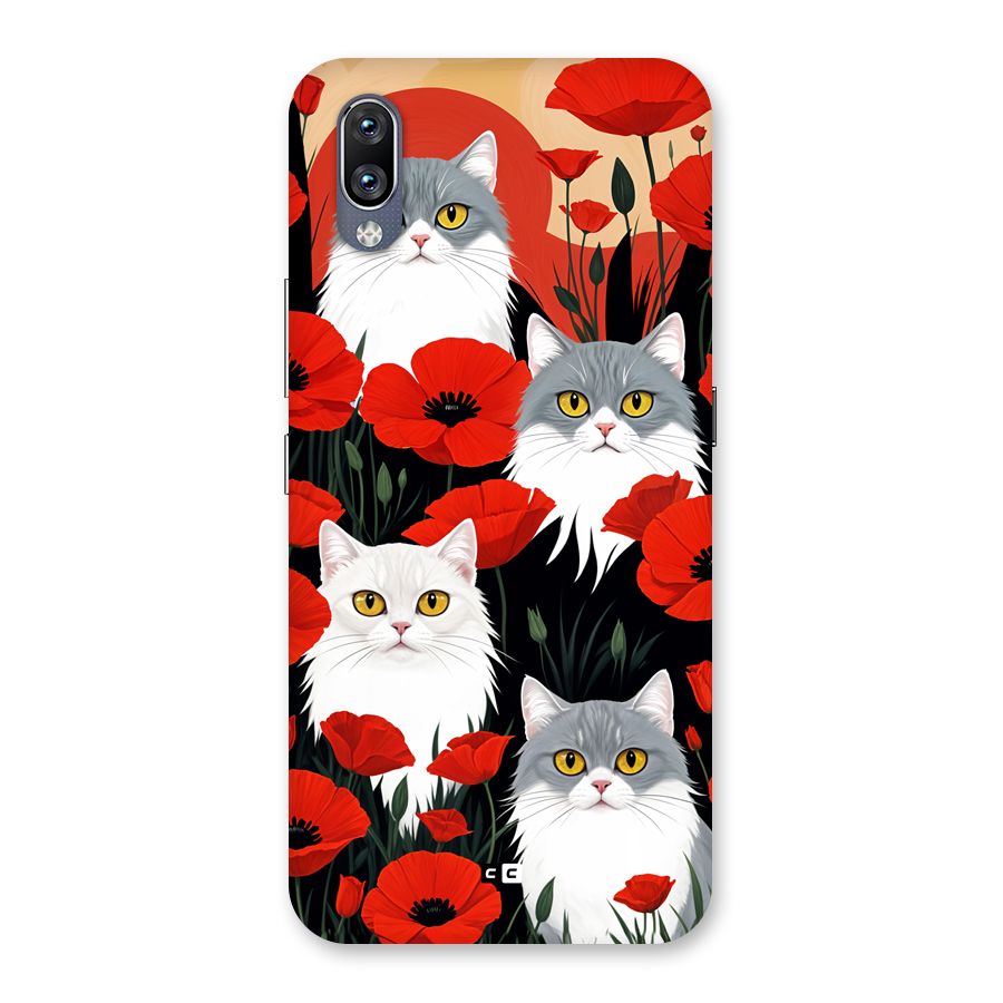 Floral Cat Back Case for Vivo NEX