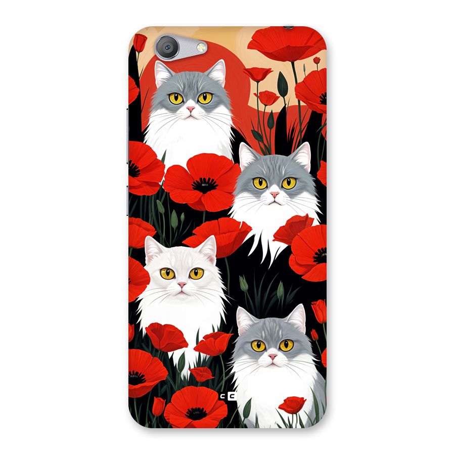 Floral Cat Back Case for Vivo Y53