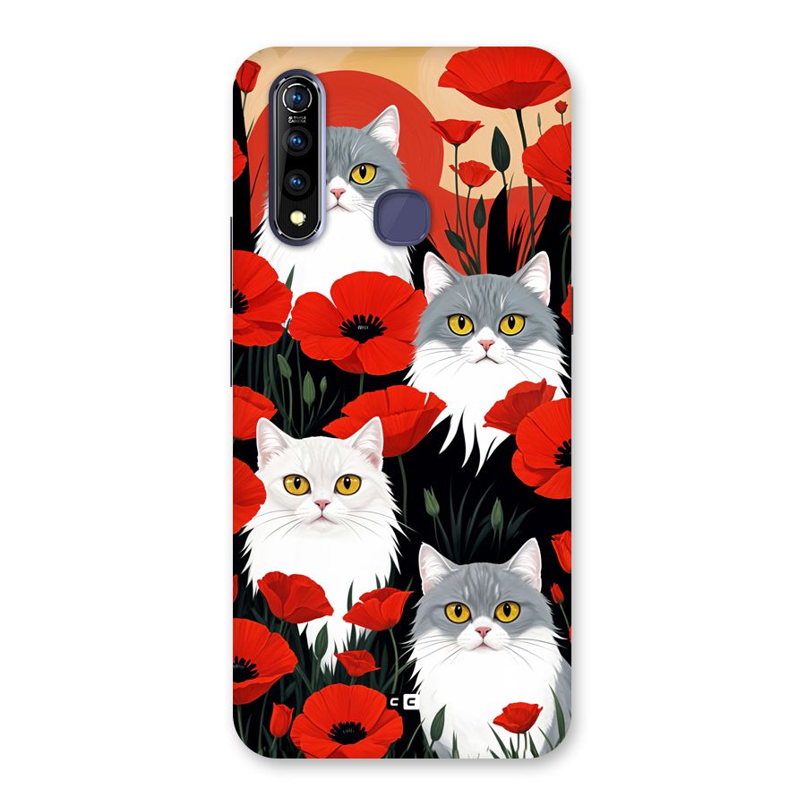 Floral Cat Back Case for Vivo Z1 Pro