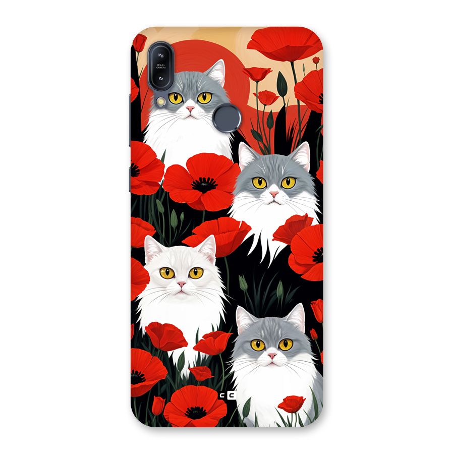 Floral Cat Back Case for Zenfone Max M2