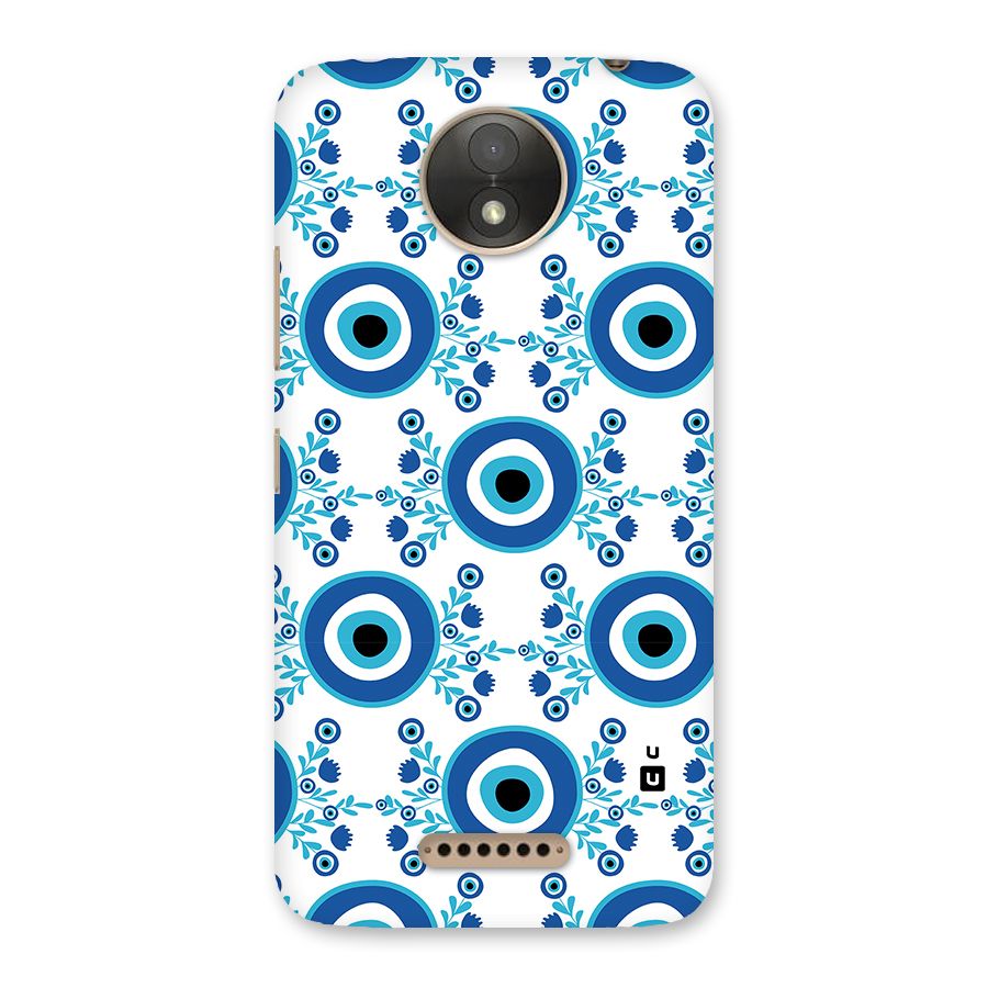 Floral Evil Eyes Back Case for Moto C Plus