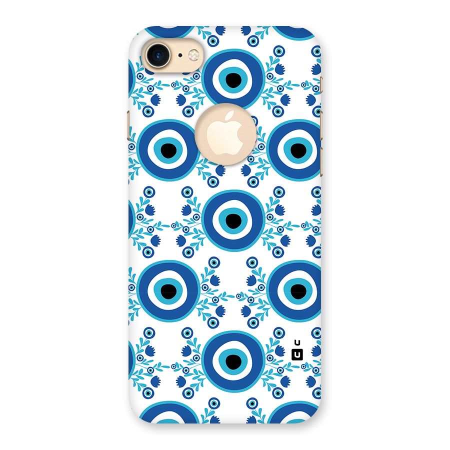 Floral Evil Eyes Back Case for iPhone 7 Logo Cut