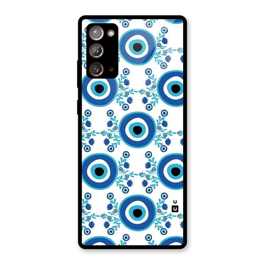 Floral Evil Eyes Glass Back Case for Galaxy Note 20