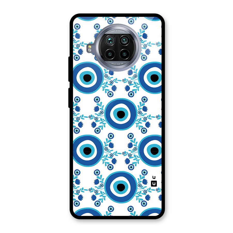 Floral Evil Eyes Glass Back Case for Mi 10i