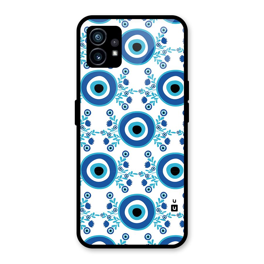 Floral Evil Eyes Glass Back Case for Nothing Phone 1