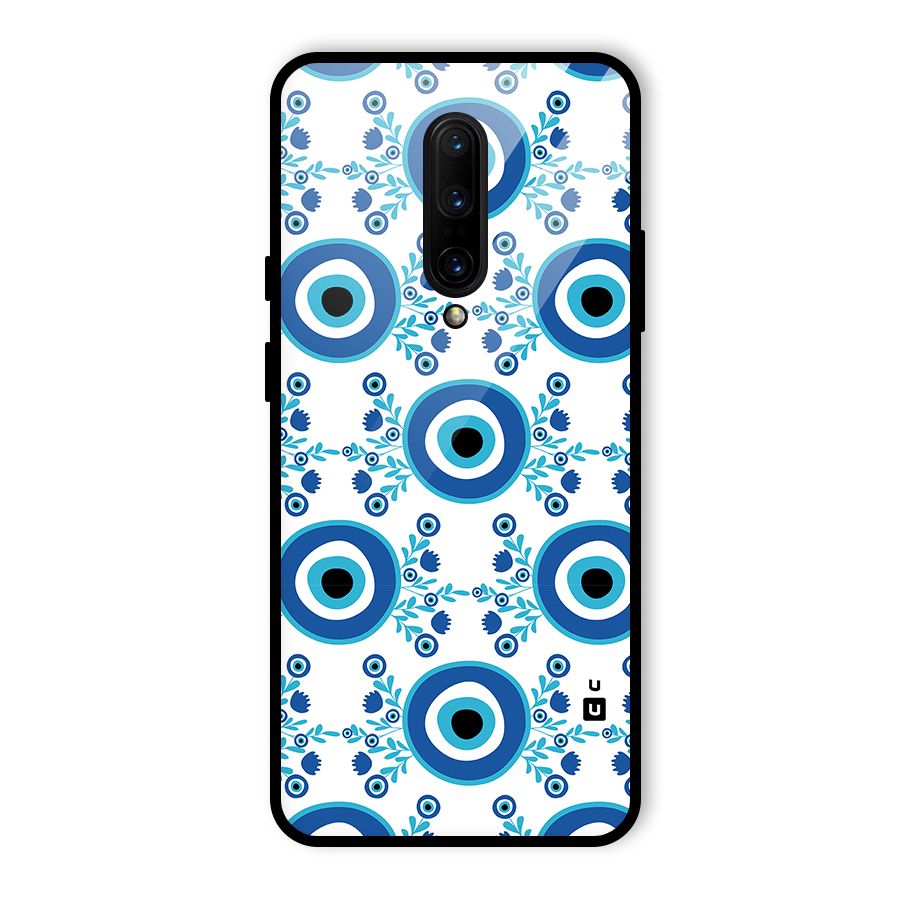 Floral Evil Eyes Glass Back Case for OnePlus 7 Pro
