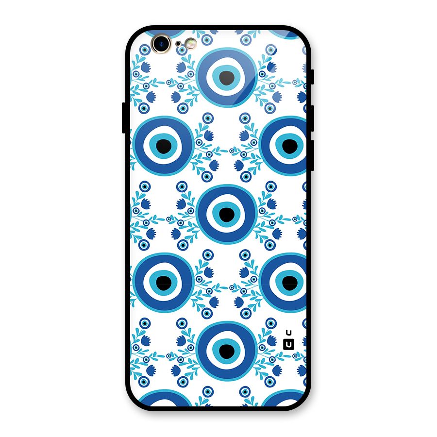 Floral Evil Eyes Glass Back Case for iPhone 6 6S