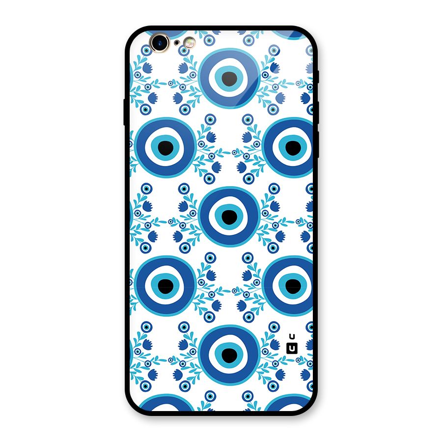 Floral Evil Eyes Glass Back Case for iPhone 6 Plus 6S Plus