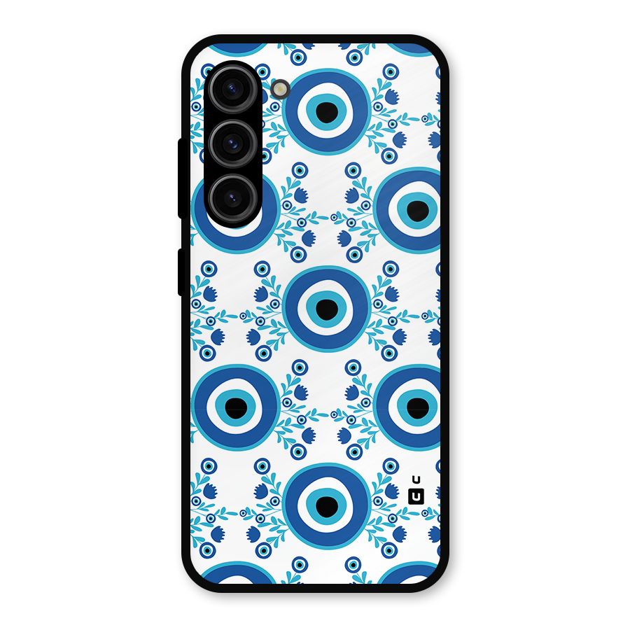 Floral Evil Eyes Metal Back Case for Galaxy S23