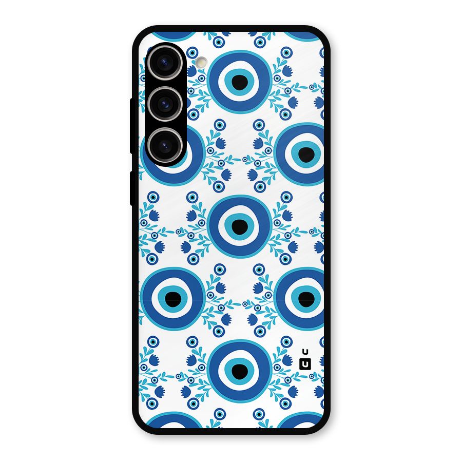 Floral Evil Eyes Metal Back Case for Galaxy S23 Plus