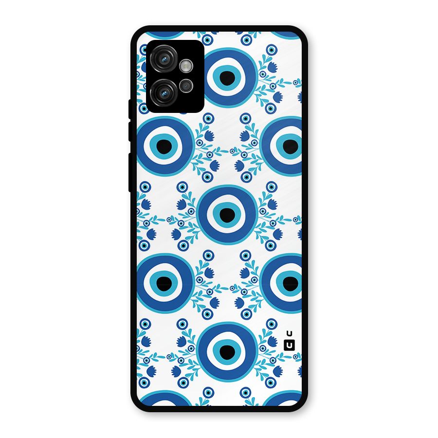Floral Evil Eyes Metal Back Case for Moto G32
