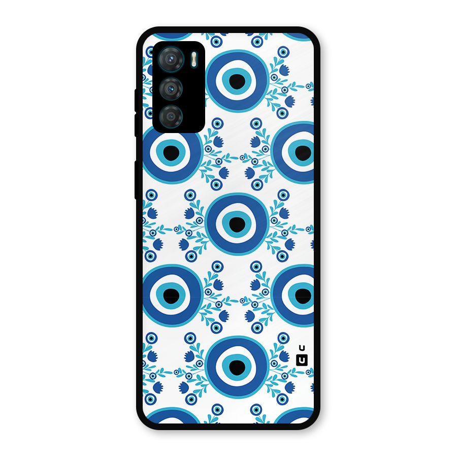 Floral Evil Eyes Metal Back Case for Moto G42