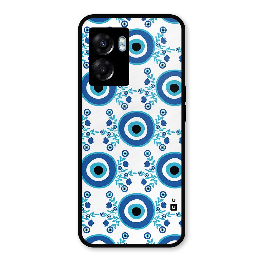 Floral Evil Eyes Metal Back Case for Oppo K10 (5G)