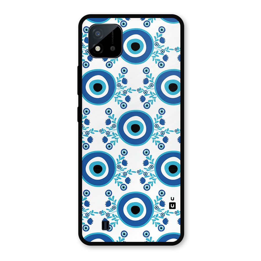 Floral Evil Eyes Metal Back Case for Realme C11 2021
