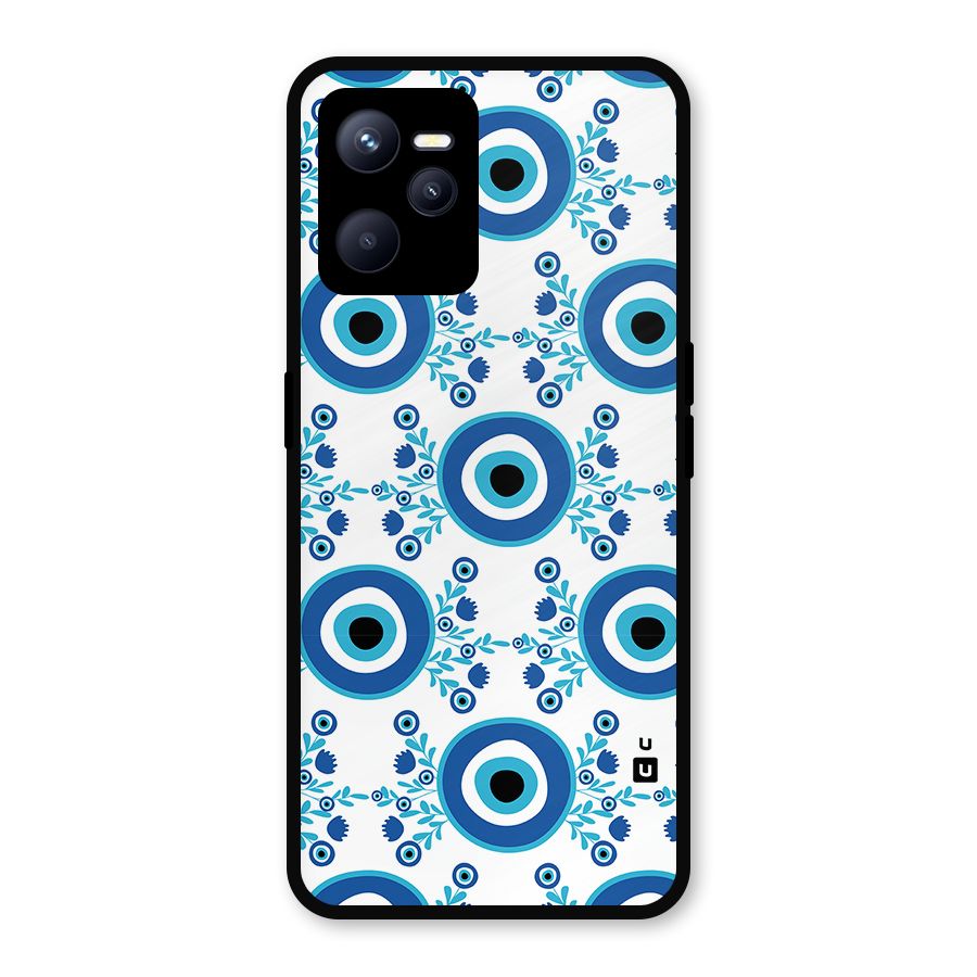 Floral Evil Eyes Metal Back Case for Realme C35