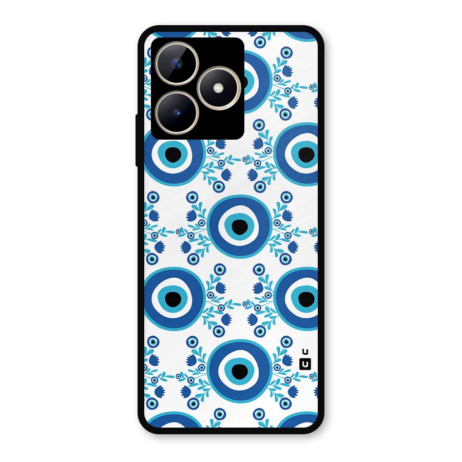 Floral Evil Eyes Metal Back Case for Realme C53