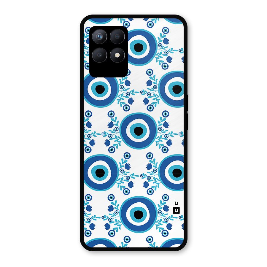 Floral Evil Eyes Metal Back Case for Realme Narzo 50