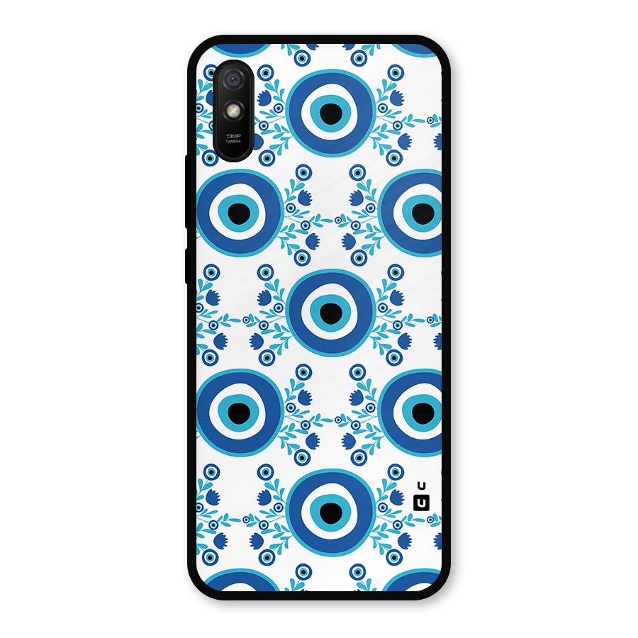 Floral Evil Eyes Metal Back Case for Redmi 9a