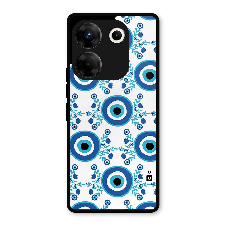 Floral Evil Eyes Metal Back Case for Tecno Camon 20 Pro