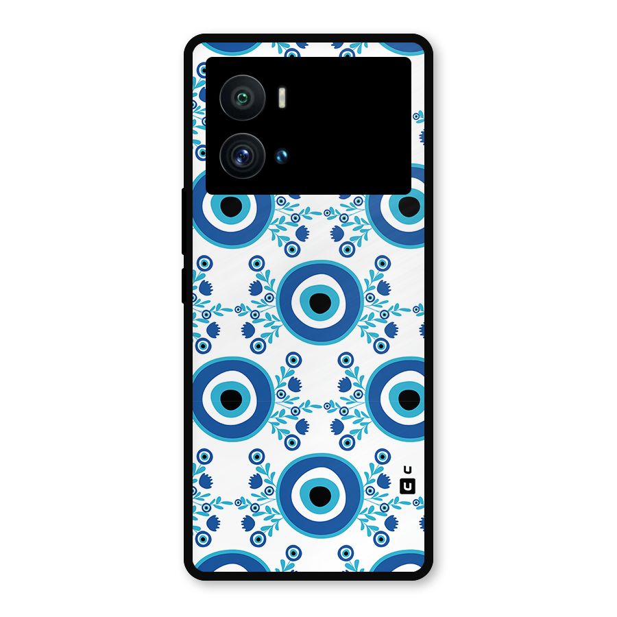 Floral Evil Eyes Metal Back Case for iQOO 9 Pro