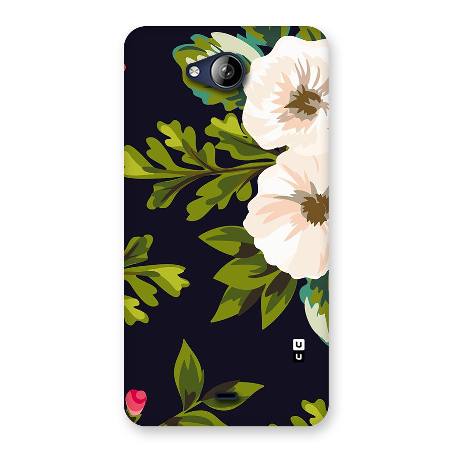 Floral Leaves Back Case for Canvas Play Q355