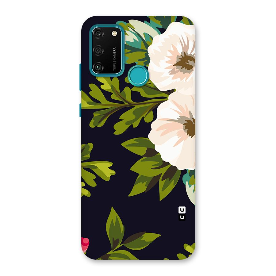 Floral Leaves Back Case for Honor 9A
