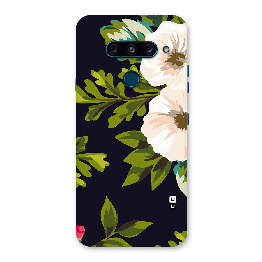 Floral Leaves Back Case for LG  V40 ThinQ