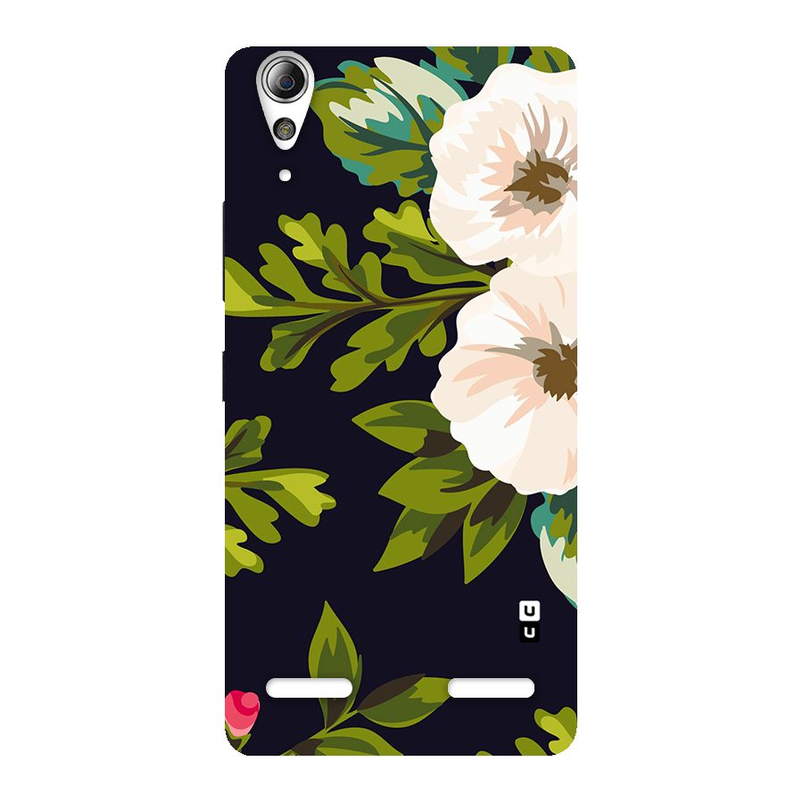 Floral Leaves Back Case for Lenovo A6000 Plus