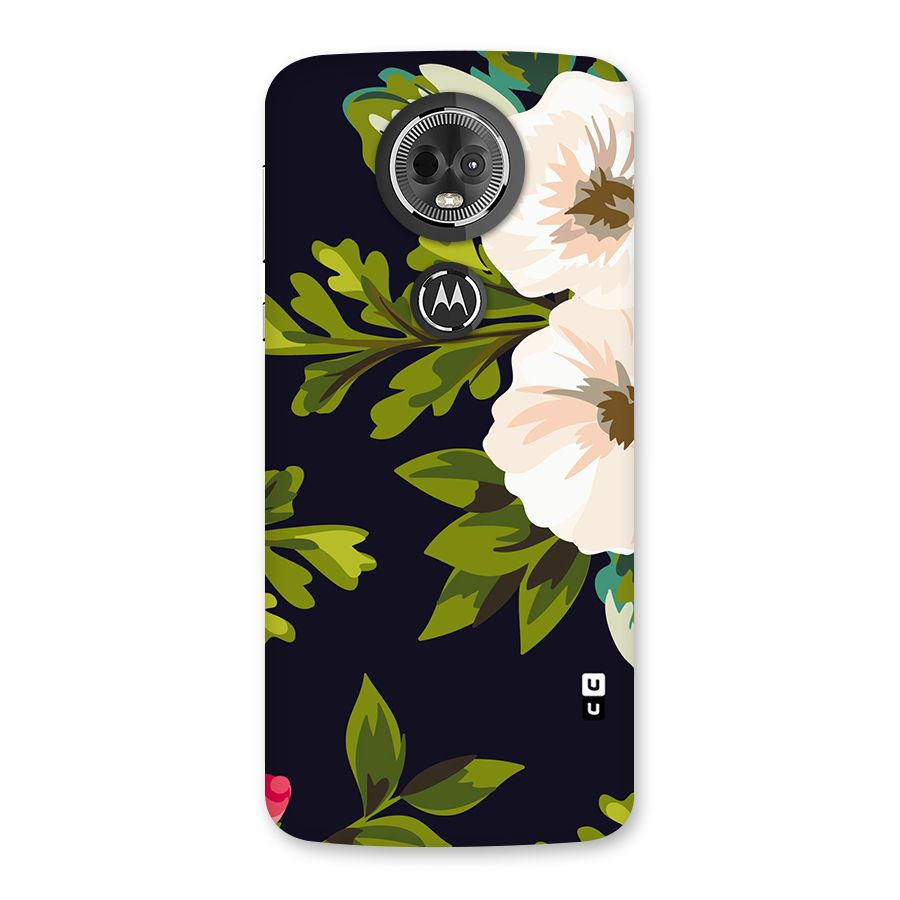 Floral Leaves Back Case for Moto E5 Plus
