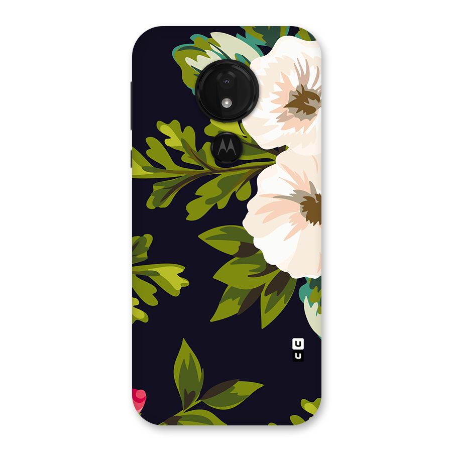 Floral Leaves Back Case for Moto G7 Power