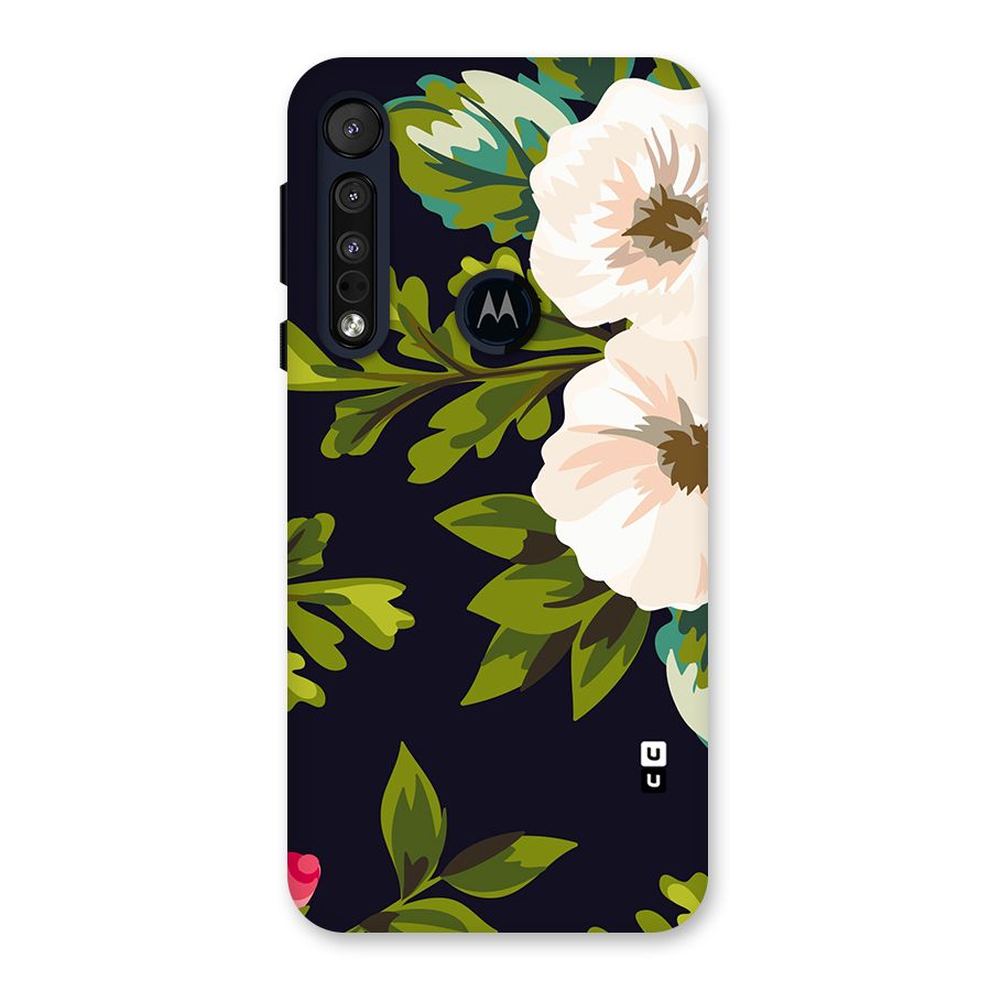 Floral Leaves Back Case for Motorola One Macro