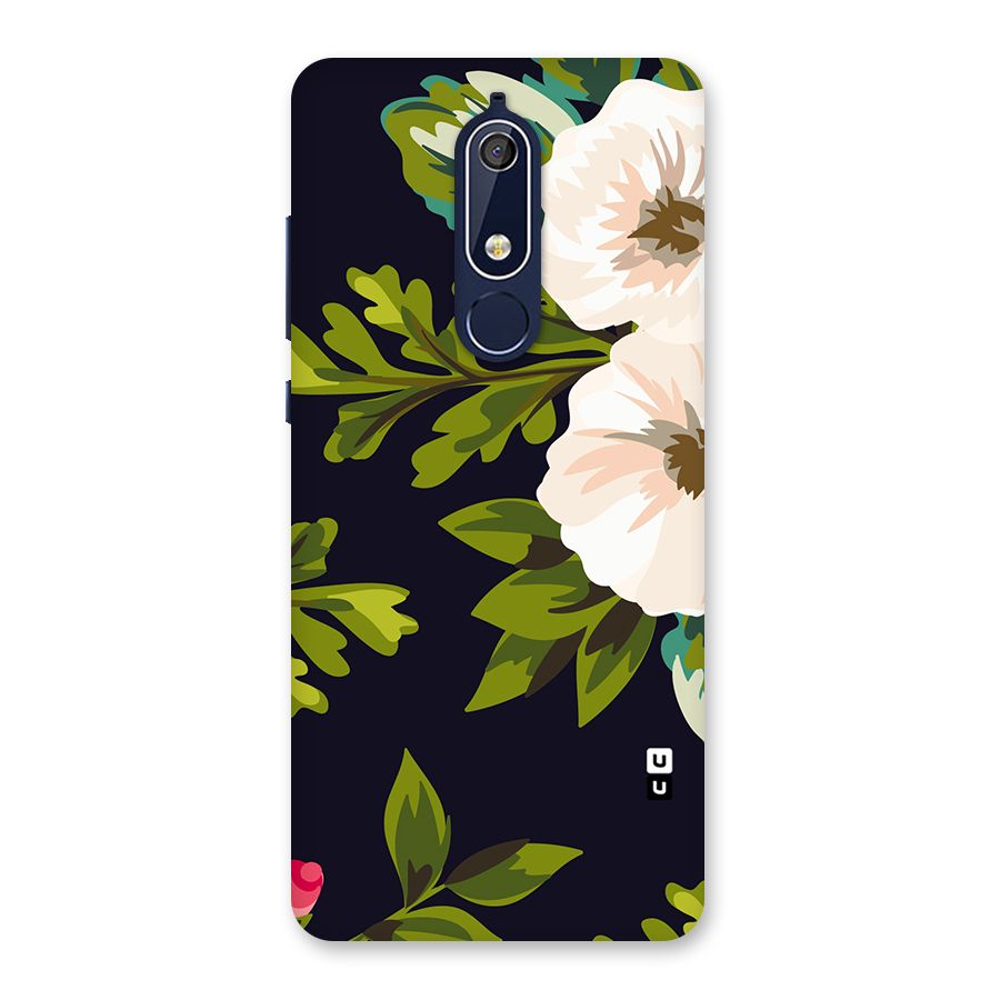 Floral Leaves Back Case for Nokia 5.1