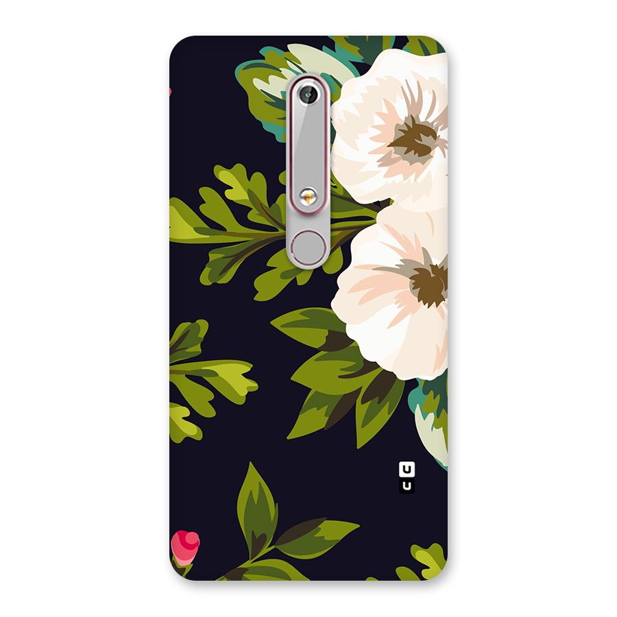 Floral Leaves Back Case for Nokia 6.1