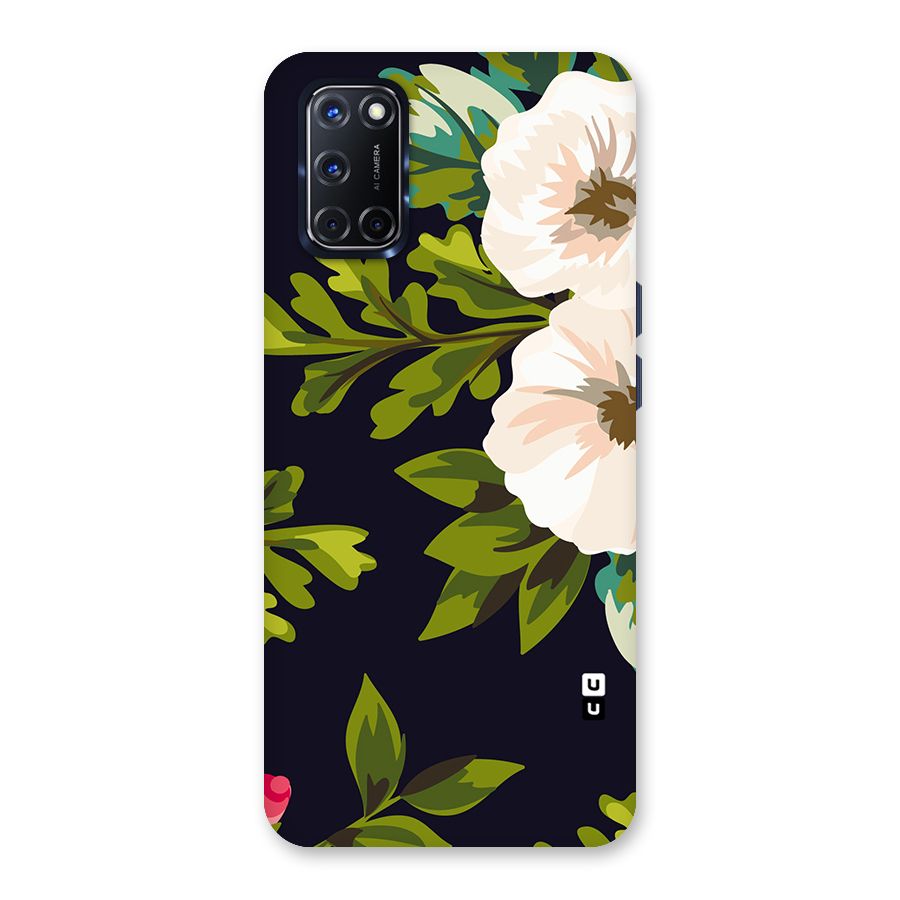 Floral Leaves Back Case for Oppo A52