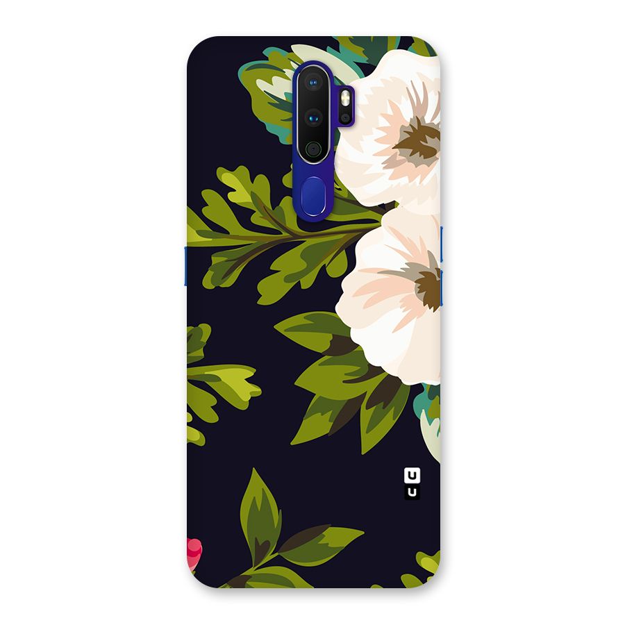 Floral Leaves Back Case for Oppo A9 (2020)