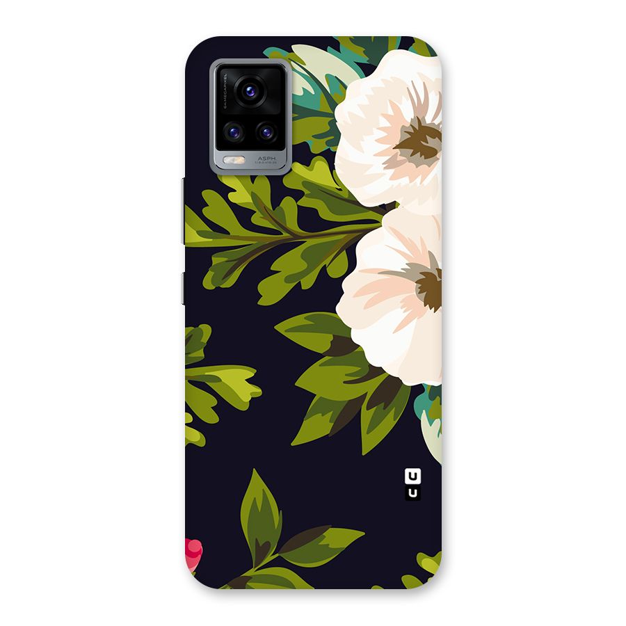Floral Leaves Back Case for Vivo V20