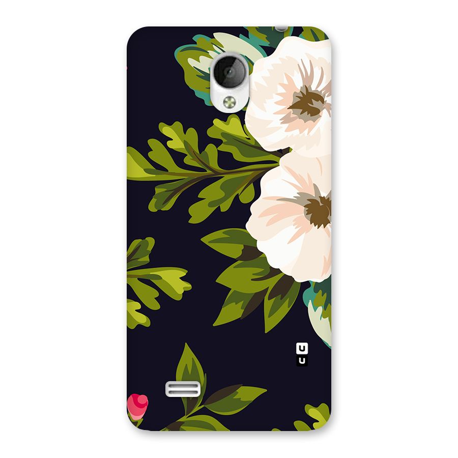 Floral Leaves Back Case for Vivo Y21
