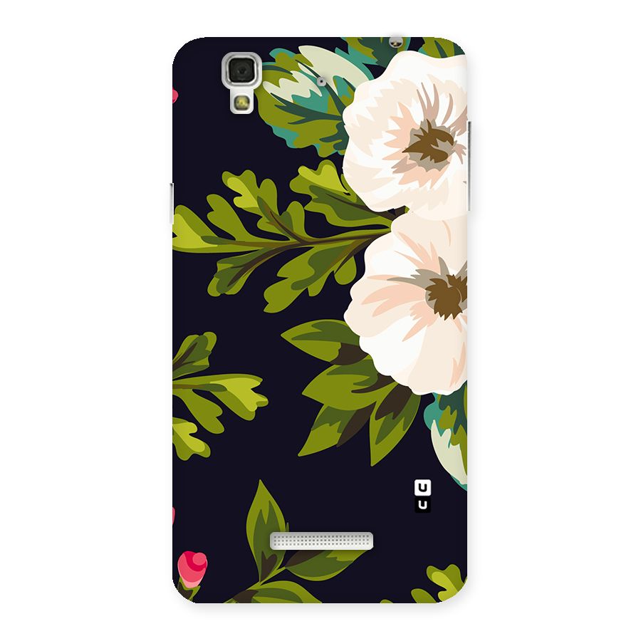 Floral Leaves Back Case for YU Yureka Plus