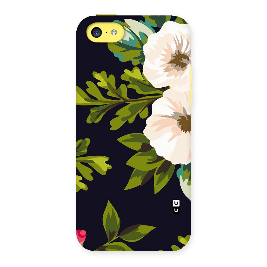 Floral Leaves Back Case for iPhone 5C