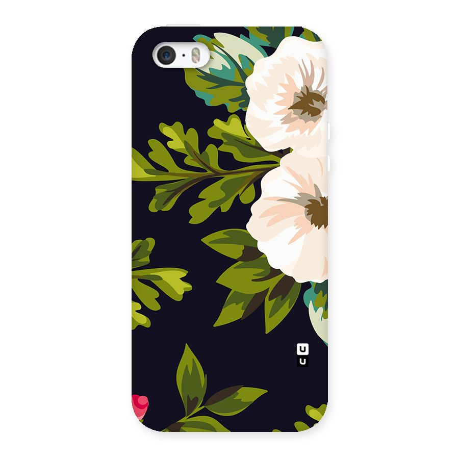 Floral Leaves Back Case for iPhone SE