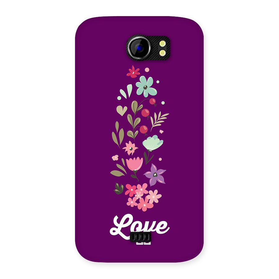 Floral Love Back Case for Canvas 2 A110