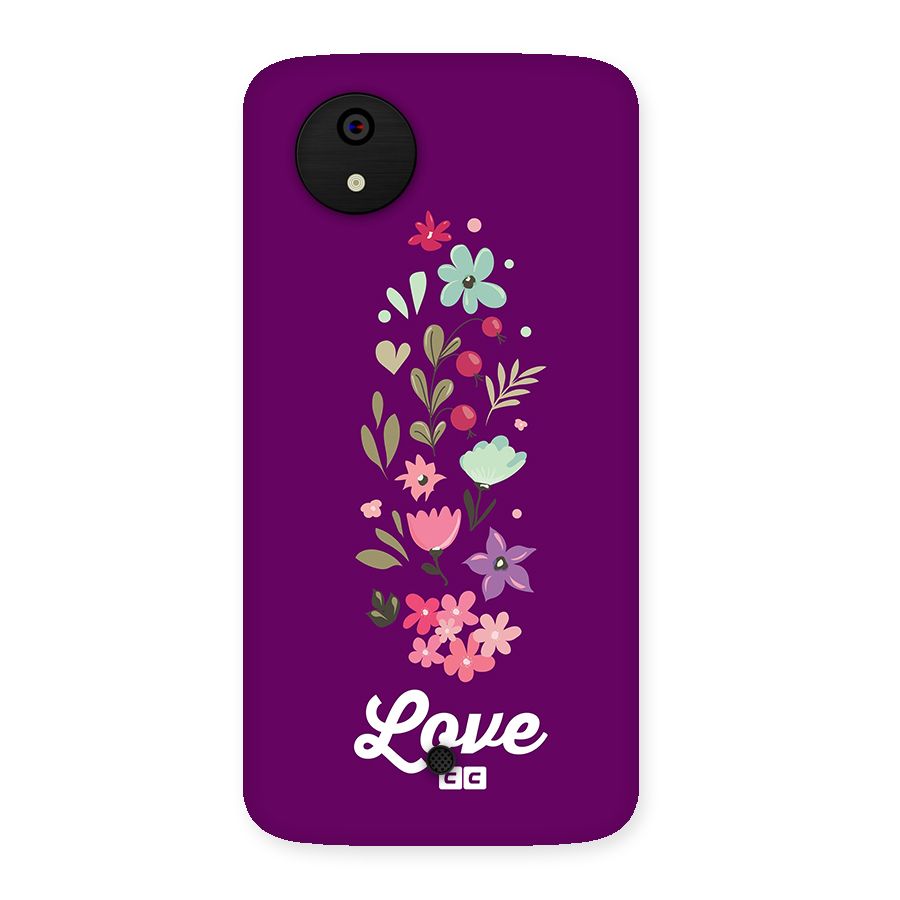 Floral Love Back Case for Canvas A1  AQ4501