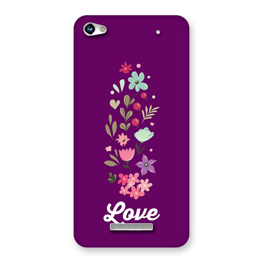 Floral Love Back Case for Canvas Hue 2 A316