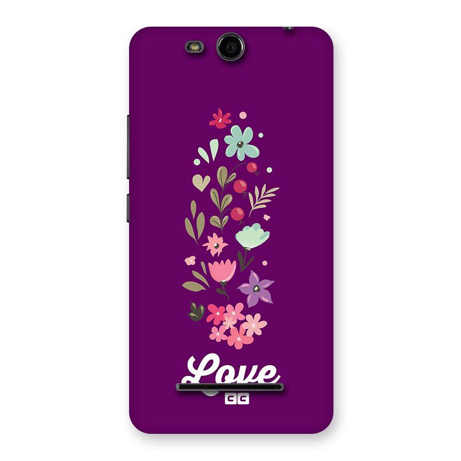 Floral Love Back Case for Canvas Juice 3 Q392