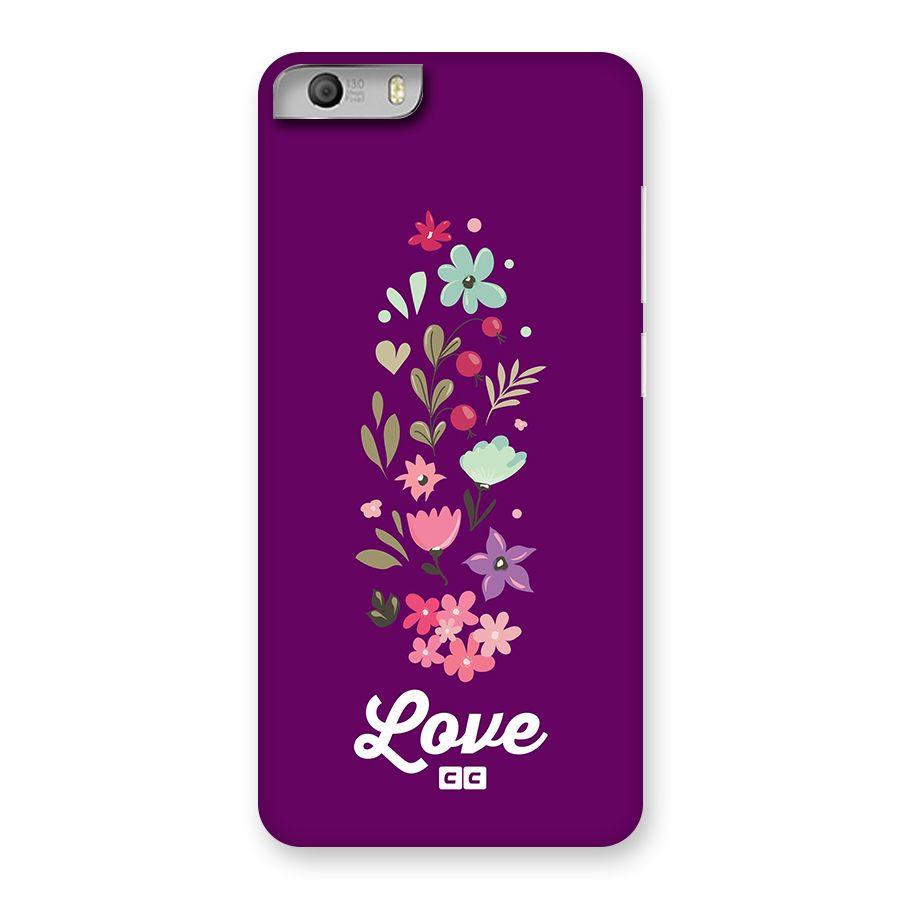 Floral Love Back Case for Canvas Knight 2
