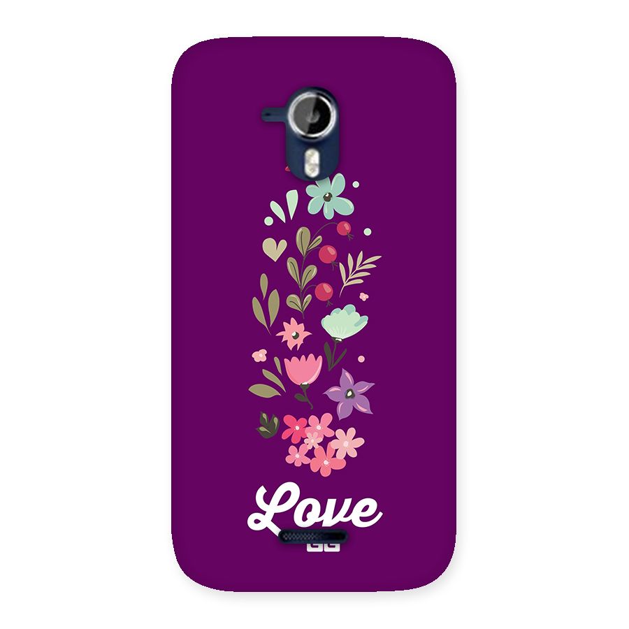Floral Love Back Case for Canvas Magnus A117