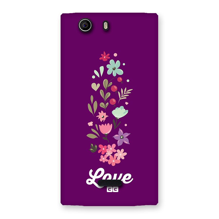 Floral Love Back Case for Canvas Nitro 2 E311