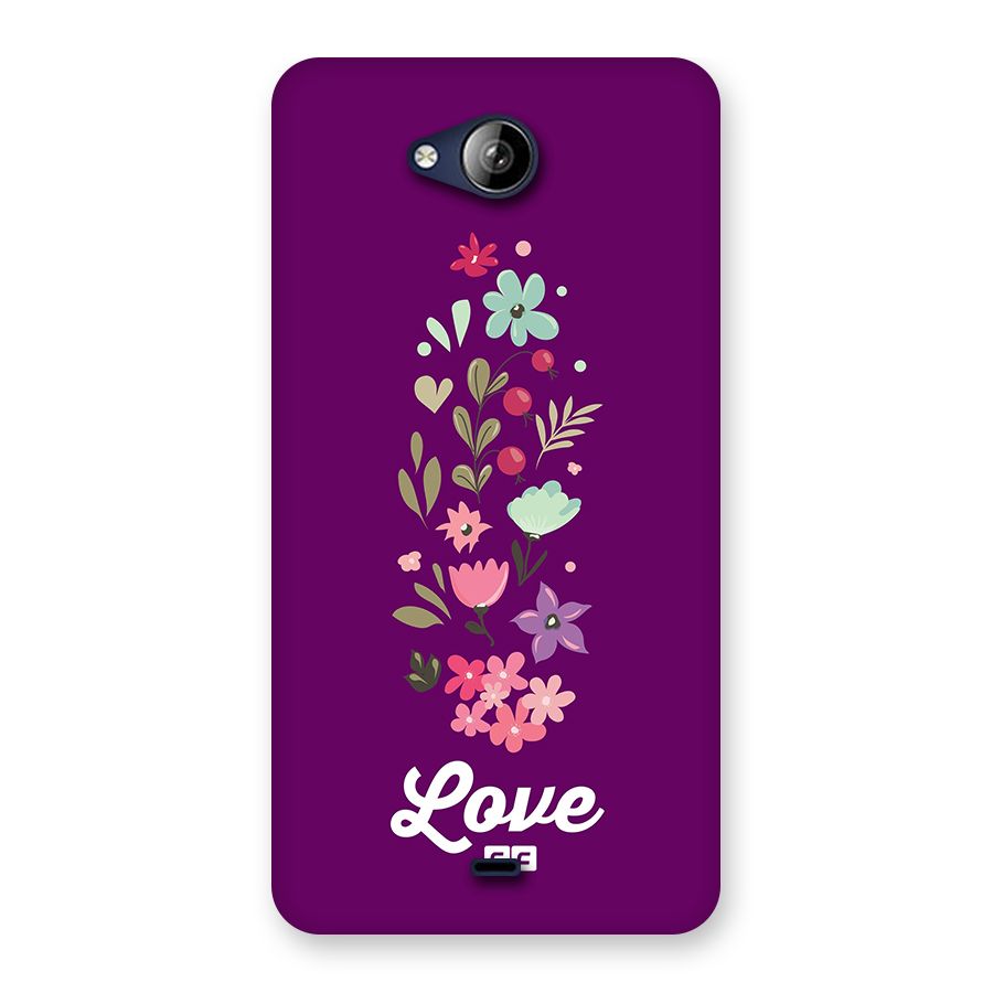 Floral Love Back Case for Canvas Play Q355