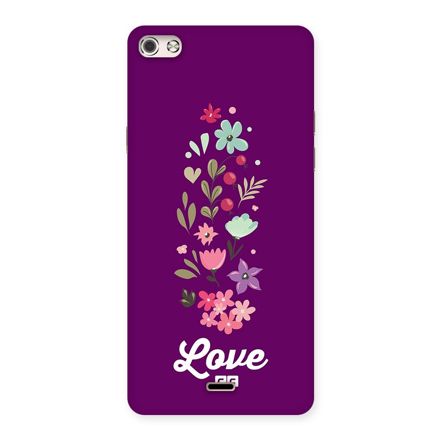 Floral Love Back Case for Canvas Silver 5
