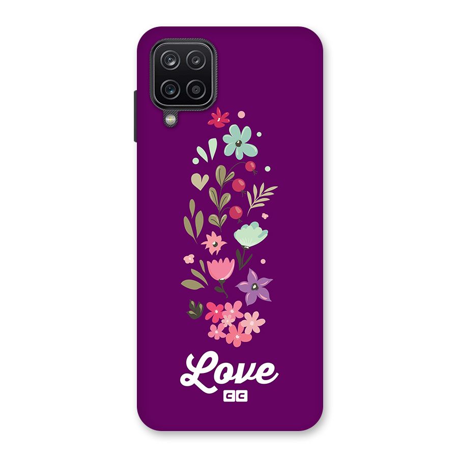 Floral Love Back Case for Galaxy A12